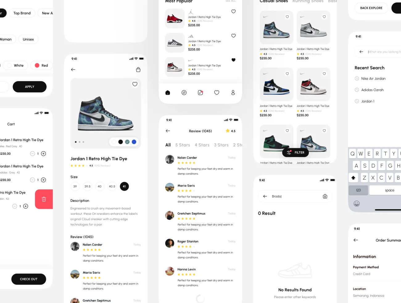 30屏时尚潮流鞋履电商网购平台UI设计套件 Shoesly – Brand Marketplace App UI Kit .figma插图5