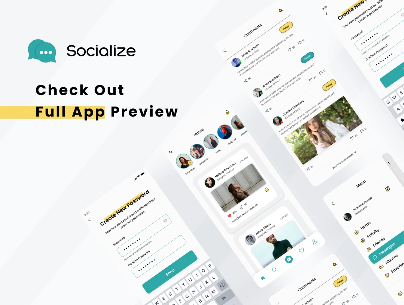 44屏社交媒体应用UI设计套件 Socialize – Social Media Mobile App Ui Kit .figma插图9