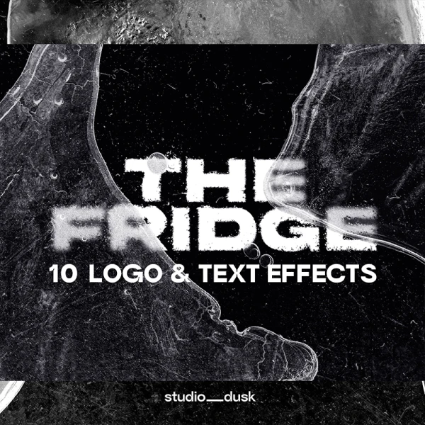 10款冰冻文字效果智能样机模板 The Fridge Frozen text effects .psd