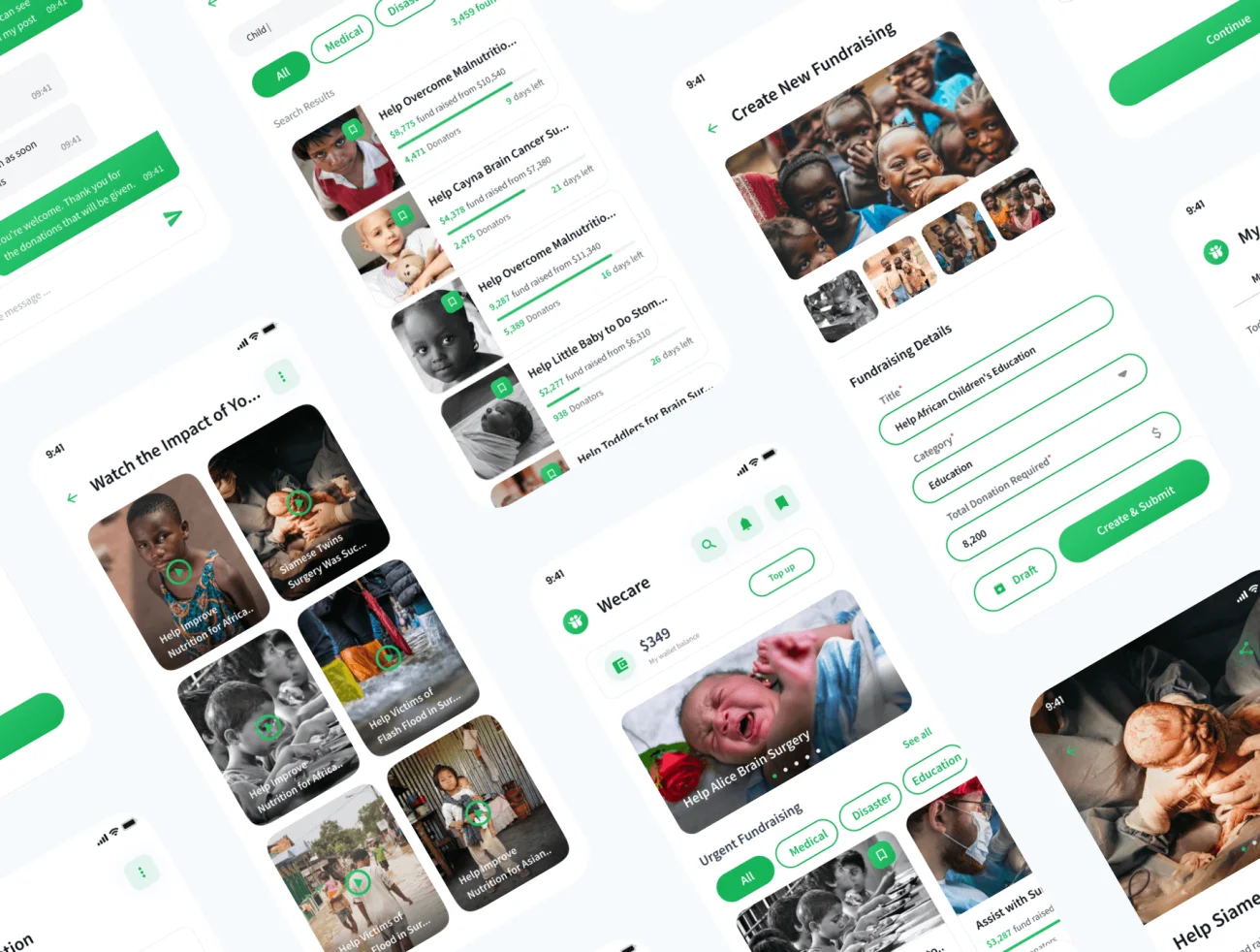 220屏慈善捐款应用UI设计套件 Wecare – Donation, Charity, & Fundraising App UI Kit .figma插图13