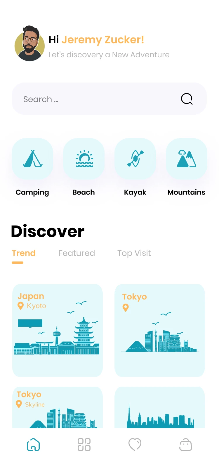 35屏景点机票门票预订旅游应用UI设计套件 ED – Travel App .xd .sketch .figma插图13