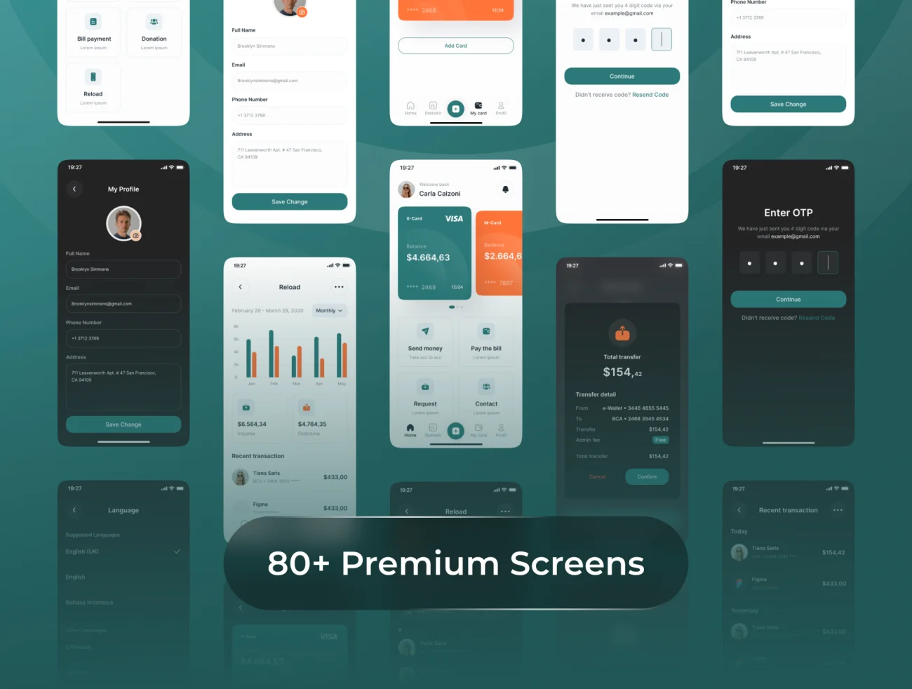 80屏财务应用程序UI素材 FinPro – Finance Apps UI Kit .figma插图9