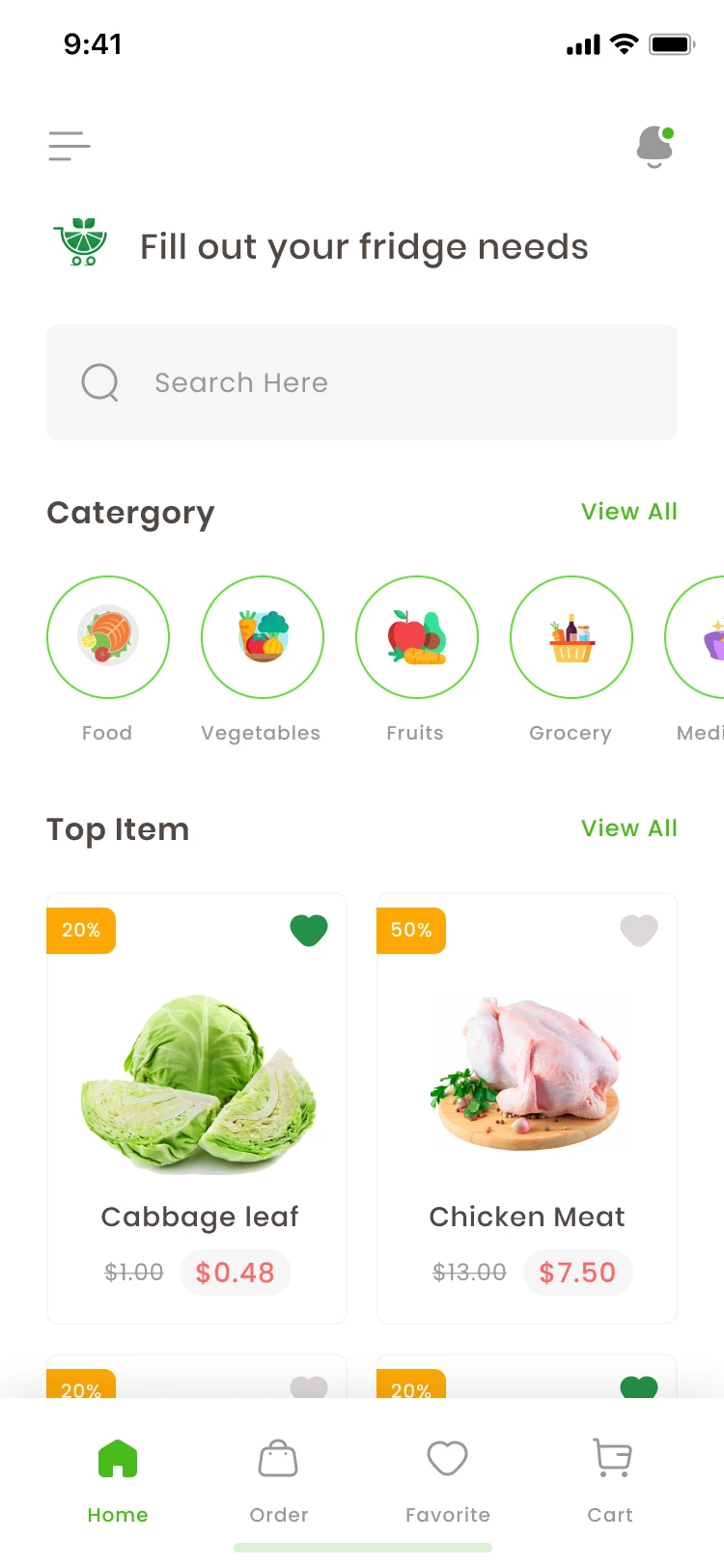 63屏蔬菜水果生鲜百货买菜配送应用UI程序UI设计套件 Fresh Grocery App Ui Kit .figma插图9