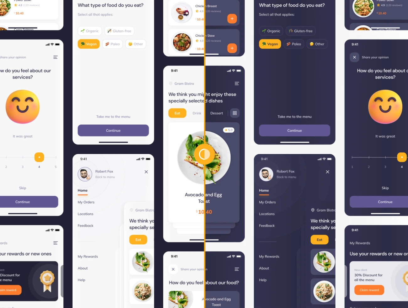 100屏点餐应用程序UI设计套件 Restaurant Smart menu .figma插图11