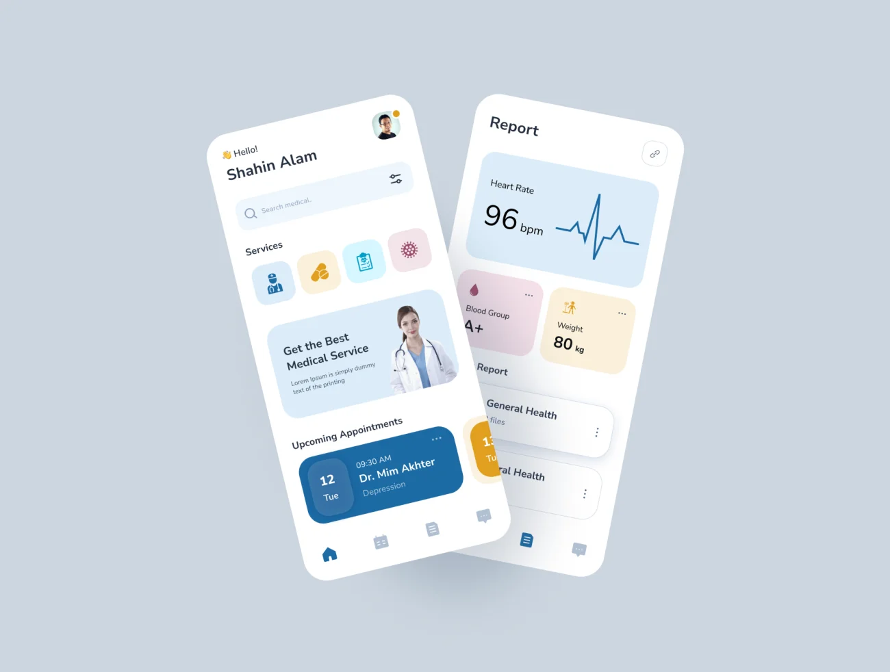 37屏医疗应用程序UI设计套件 Nafa – Medical App Design .figma插图9