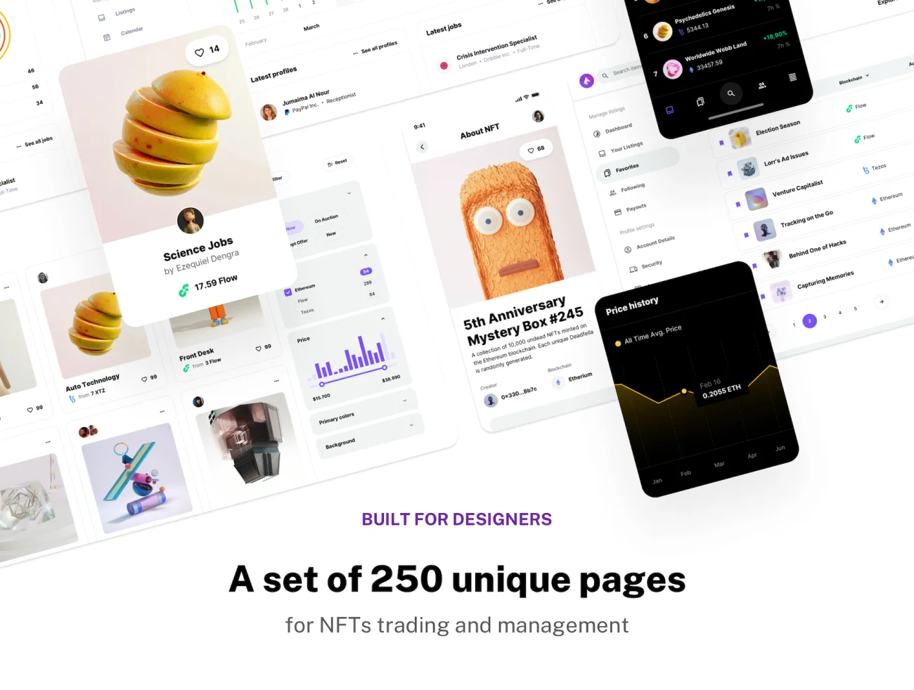 250屏NFT市场交易平台UI套件 NeoFT – UI kit for NFT Marketplaces .sketch .figma插图3