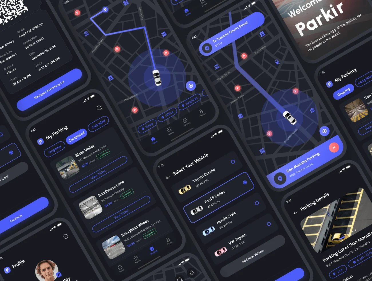 110屏停车应用程序UI套件 Parkir – Parking App UI Kit .figma插图11