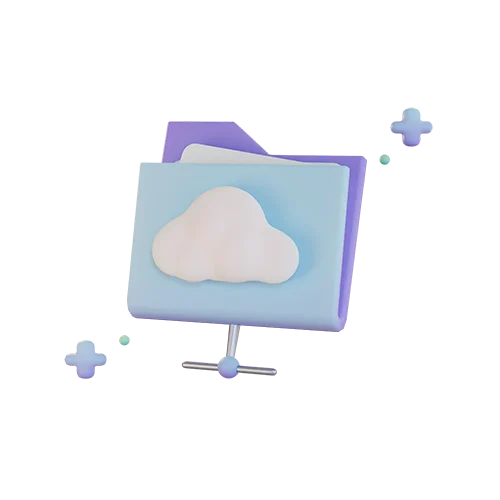 智能科技云存储3D图标插图27