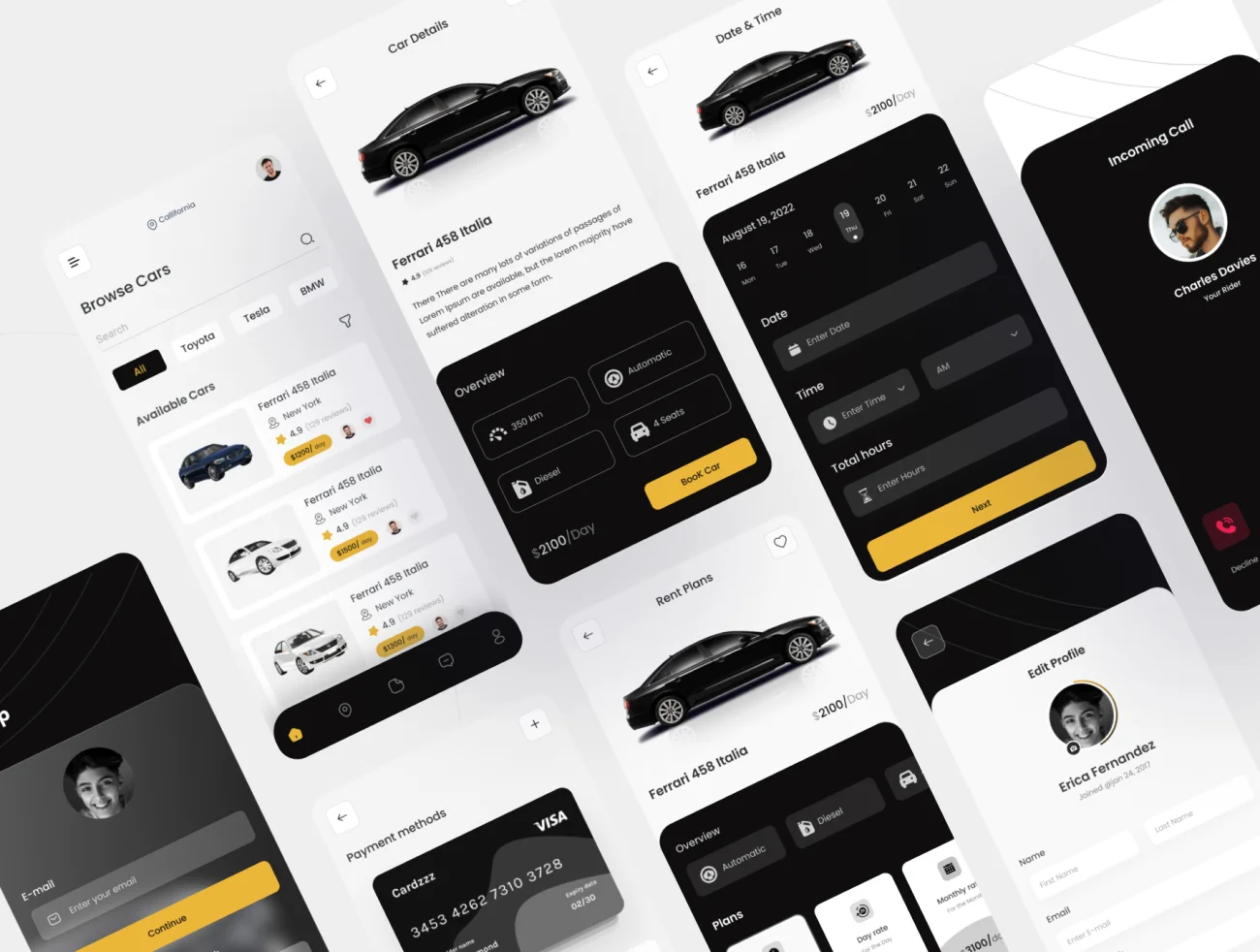 租车应用程序UI套件23屏 Car Rental App UI Kit .figma插图3