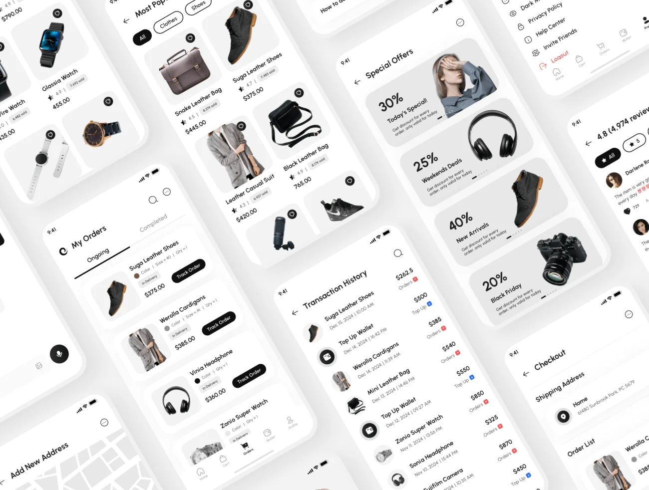 时尚箱包电子设备电商网购平台UI设计套件190屏 Evira – E-Commerce & Online Shop App UI Kit .figma插图5