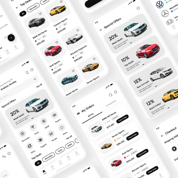 汽车市场销售平台应用程序 UI 套件150屏 Carea - Car Marketplace App UI Ki .figma