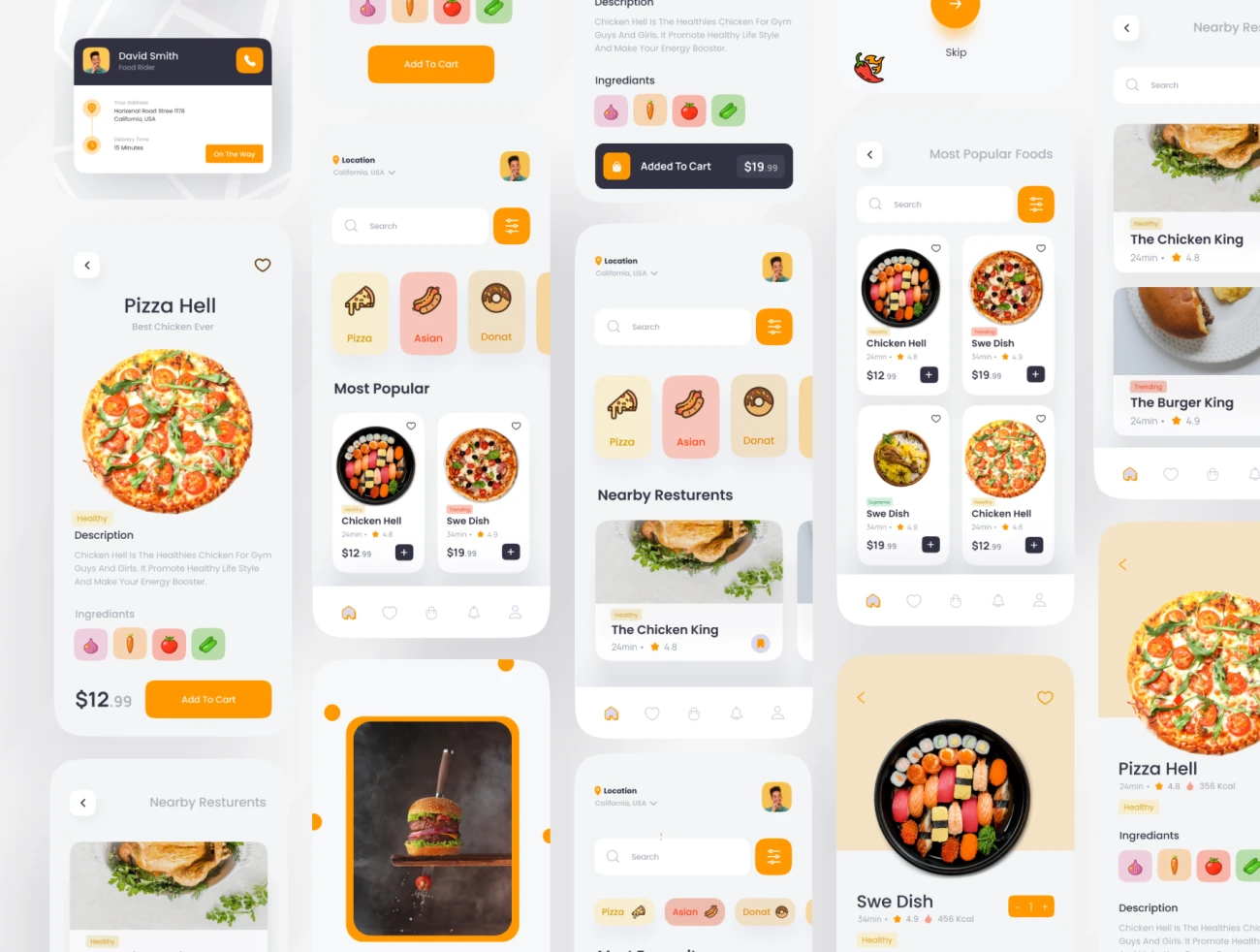 美食披萨汉堡点餐配送应用设计套件60屏 Foodish Food App UI KIT .figma插图7