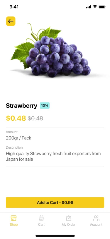 10屏水果网购手机应用UI套件 Fruitlover- Groceries App UI Kit .figma .sketch .xd插图15