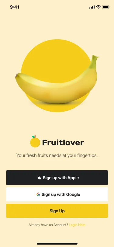 10屏水果网购手机应用UI套件 Fruitlover- Groceries App UI Kit .figma .sketch .xd插图9