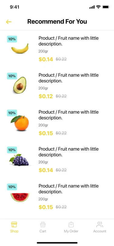10屏水果网购手机应用UI套件 Fruitlover- Groceries App UI Kit .figma .sketch .xd插图5