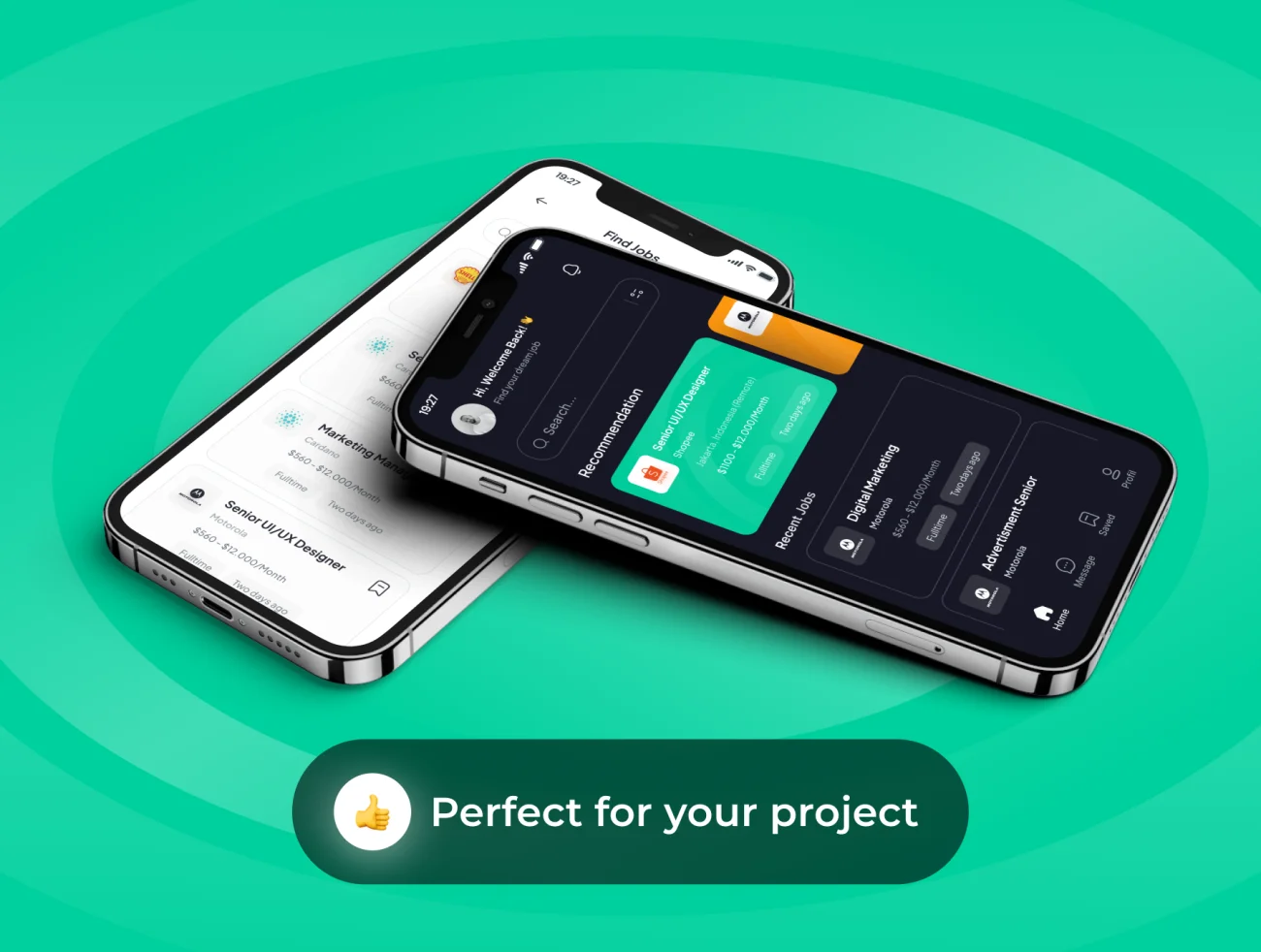 专业金融人才求职招聘平台UI设计套件60屏 HireMe – Job Finder App UI Kit .figma插图9