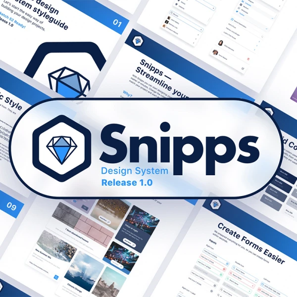 简约完整灵活的设计系统 Snipps Release 1.0 .sketch