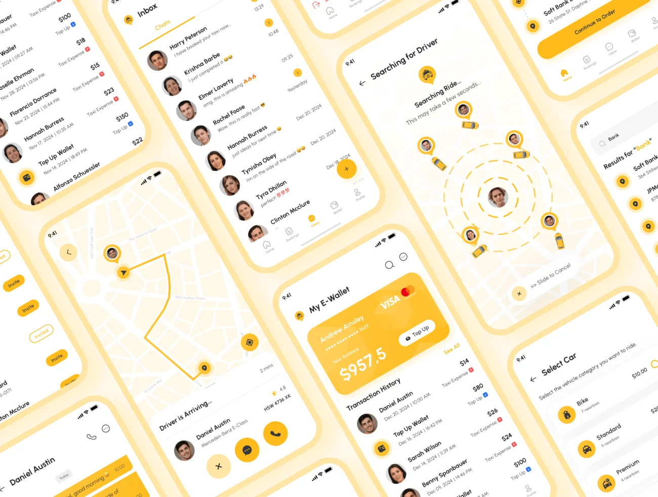 出租车预订应用程序UI套件180屏 Taxio – Taxi Booking App UI Kit .figma插图5