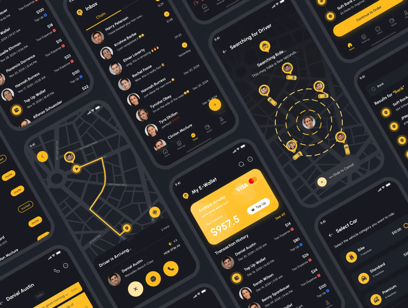 出租车预订应用程序UI套件180屏 Taxio – Taxi Booking App UI Kit .figma插图13