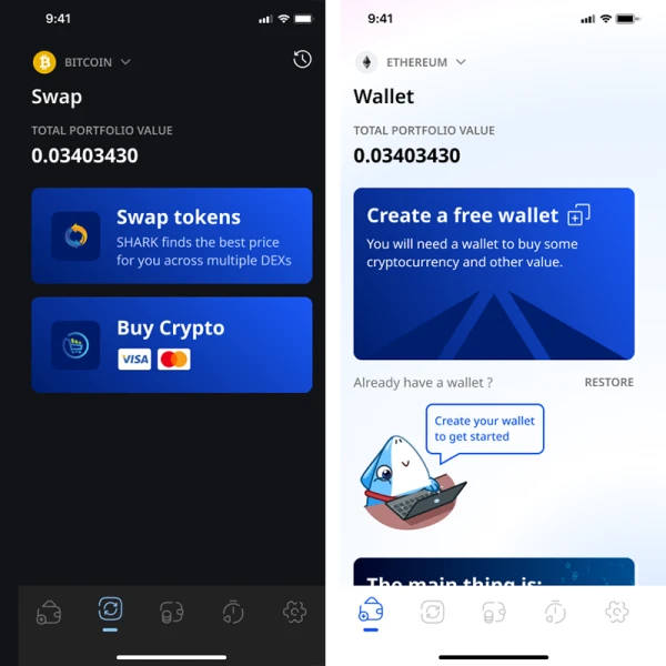 虚拟货币数字钱包应用UI设计套件46屏 Crypto Wallet App .sketch .figma