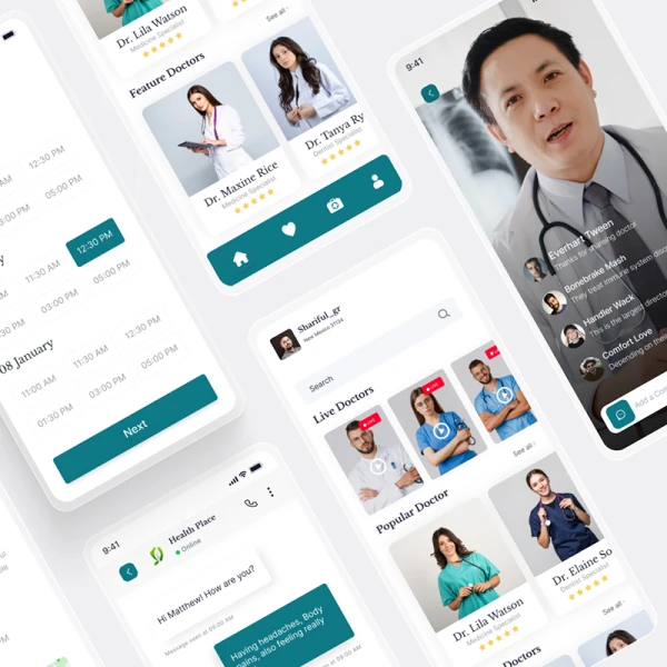 健康医疗手机门诊应用60屏 Health Medical App .figma