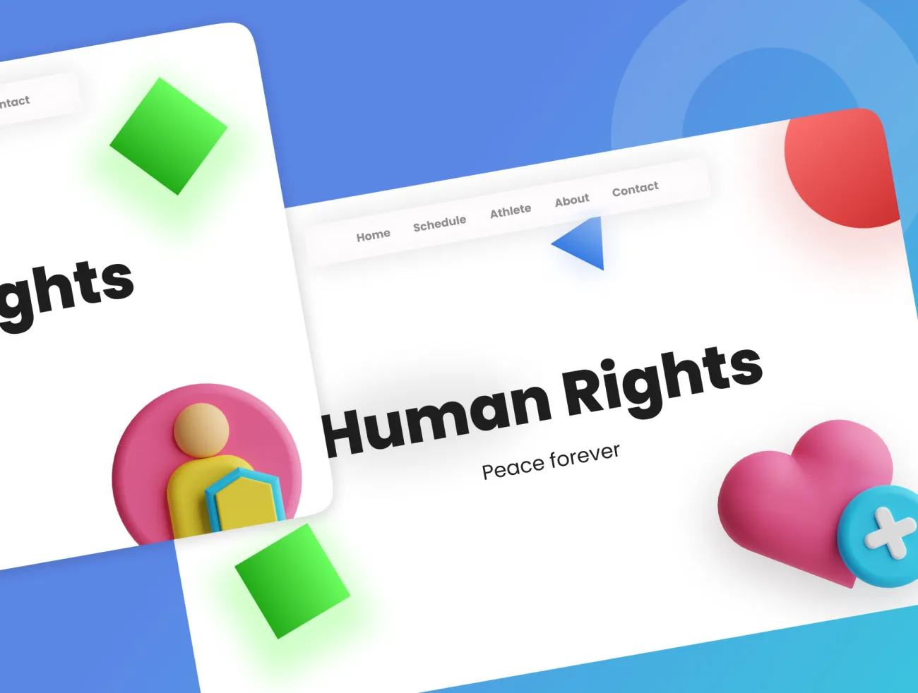 人权3D图标模型20款 3D Human Rights blender-3D/图标-到位啦UI