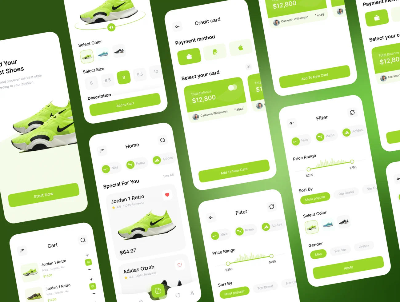27款鞋类电商iOS应用UI设计套件 Red shoes – Shoes App IOS Ui Kit figma插图3
