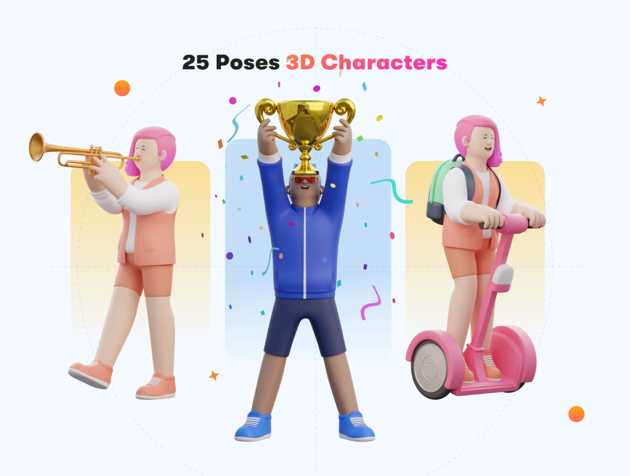 25款假日旅行3D人物模型素材 Aisha - Holiday 3D Character Pack .blend. png-3D/图标-到位啦UI
