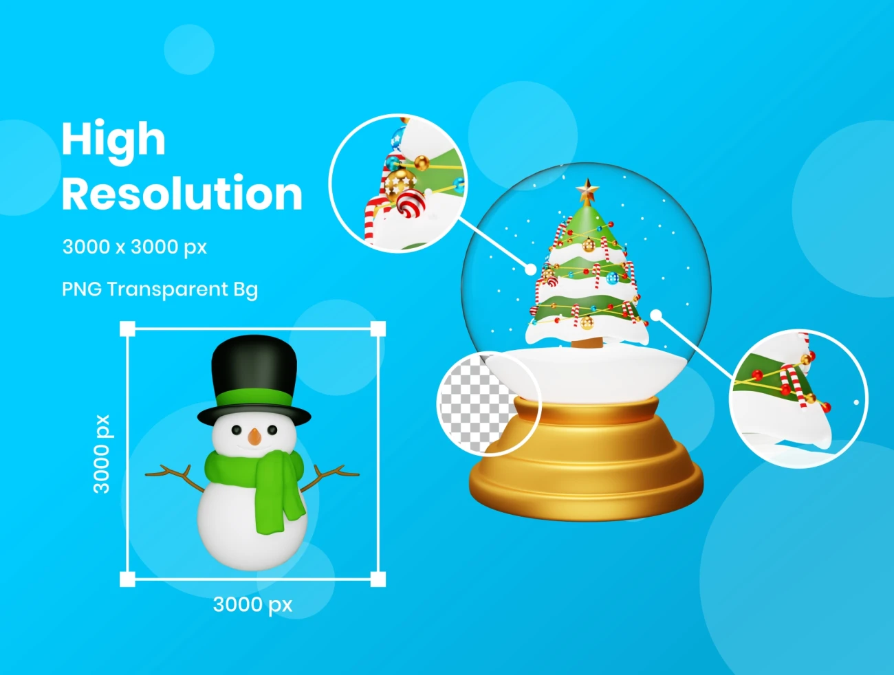 45款圣诞节3D图标 Christmas 3D icons .blend. psd. ai. xd. figma-3D/图标-到位啦UI