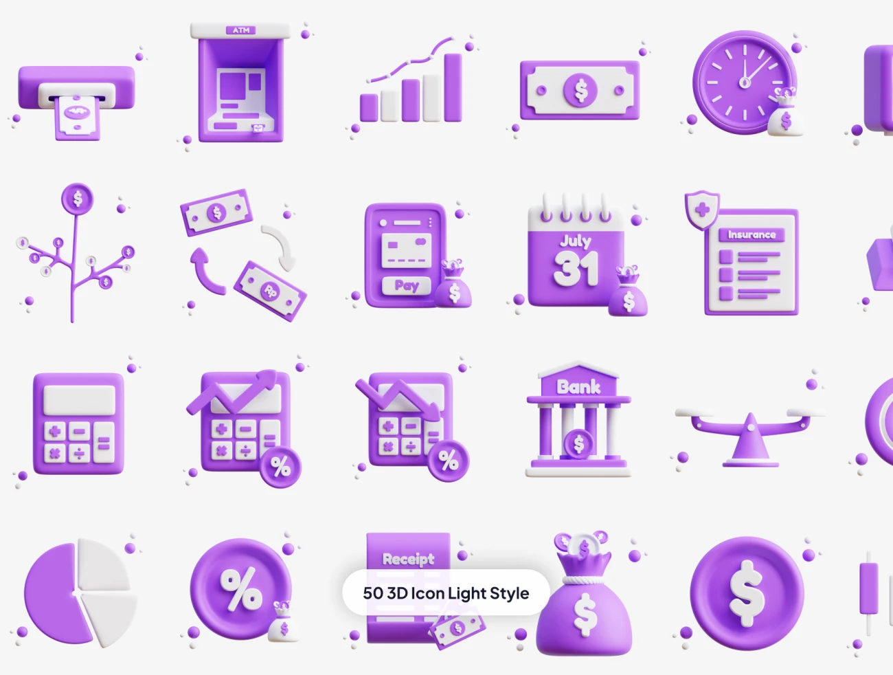 25款金融现代创意3D图标模型 Financial 3D Icon .blend-3D/图标-到位啦UI