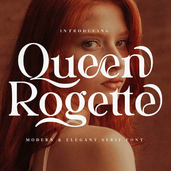 Queen Rogette英文字体BlenderOtf时尚连字衬线字体概述