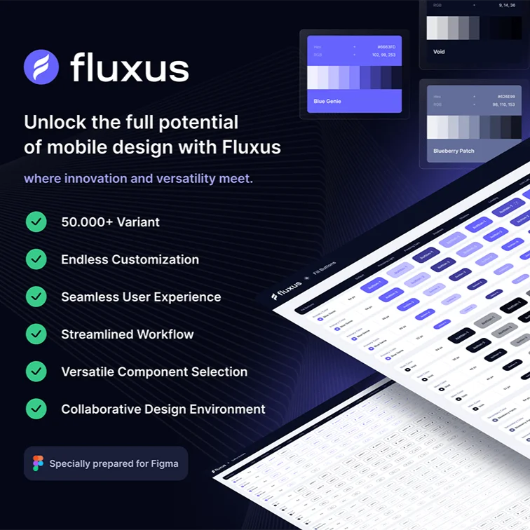 Fluxus 移动设计系统UI套件 Figma缩略图到位啦UI