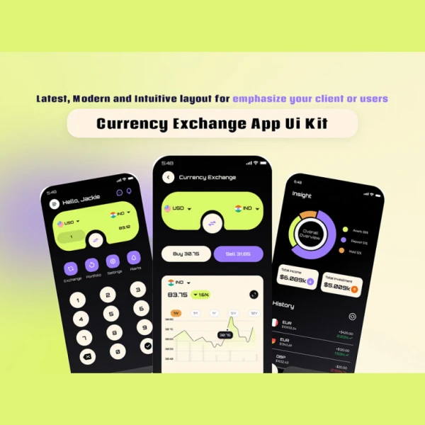 Xange currency exchange app Ui kit - Xange 货币兑换应用UI套件