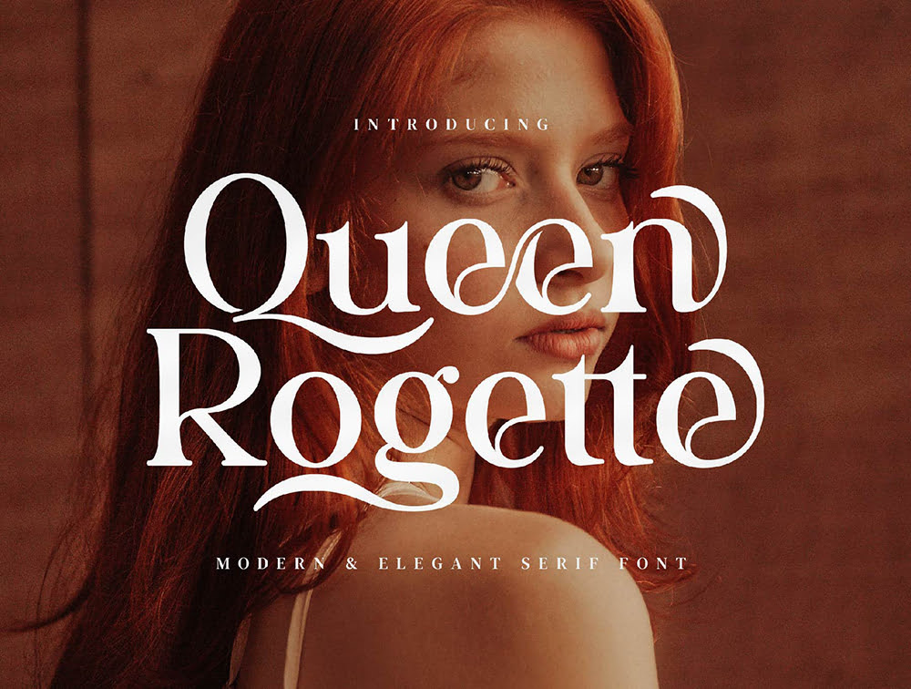 Queen Rogette英文字体BlenderOtf时尚连字衬线字体概述-字体-到位啦UI