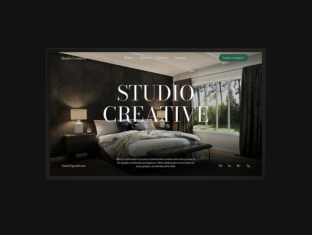 Studio Creative - 室内设计工作室网站UI模板 Figma源文件-UI/UX-到位啦UI