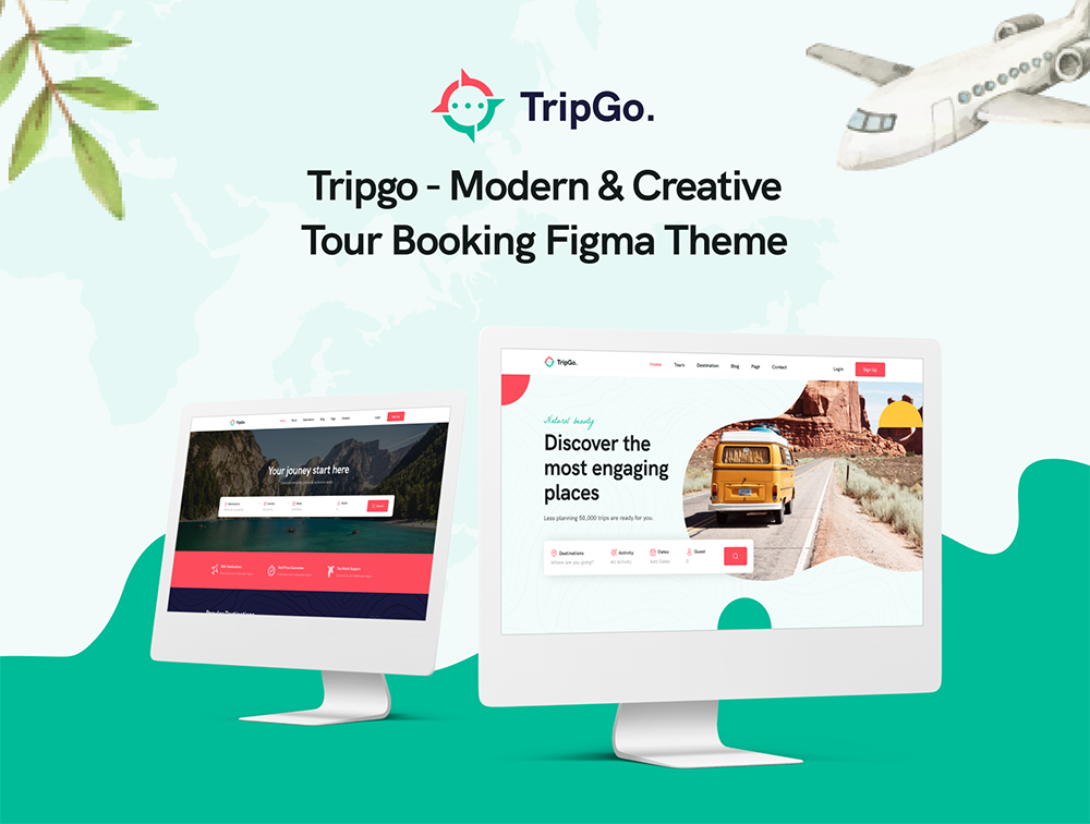 Tripgo - 现代创意旅行预订Figma主题-UI/UX-到位啦UI