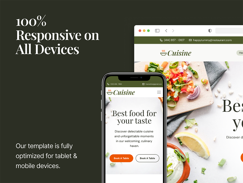 Cuisine - 食品与餐厅 Framer 模板 UI 套件-UI/UX-到位啦UI