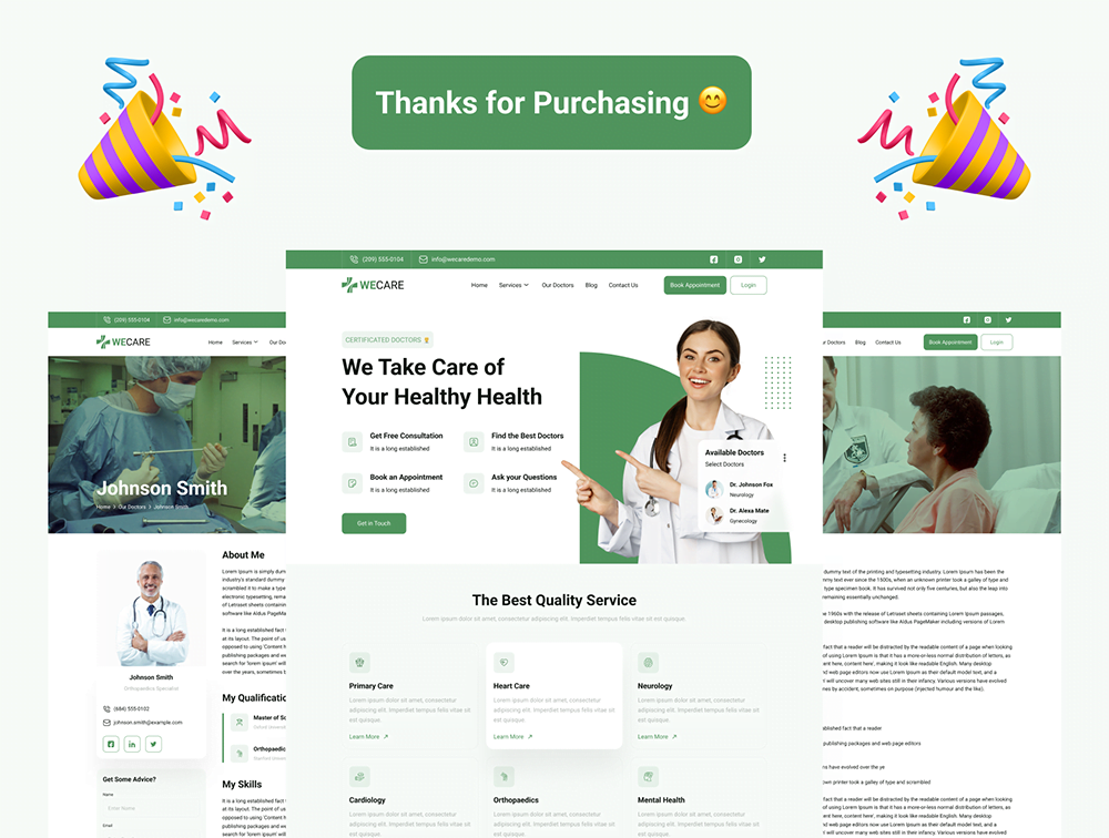 Healthcare Medical Web UI Kit Figma源文件-UI/UX-到位啦UI