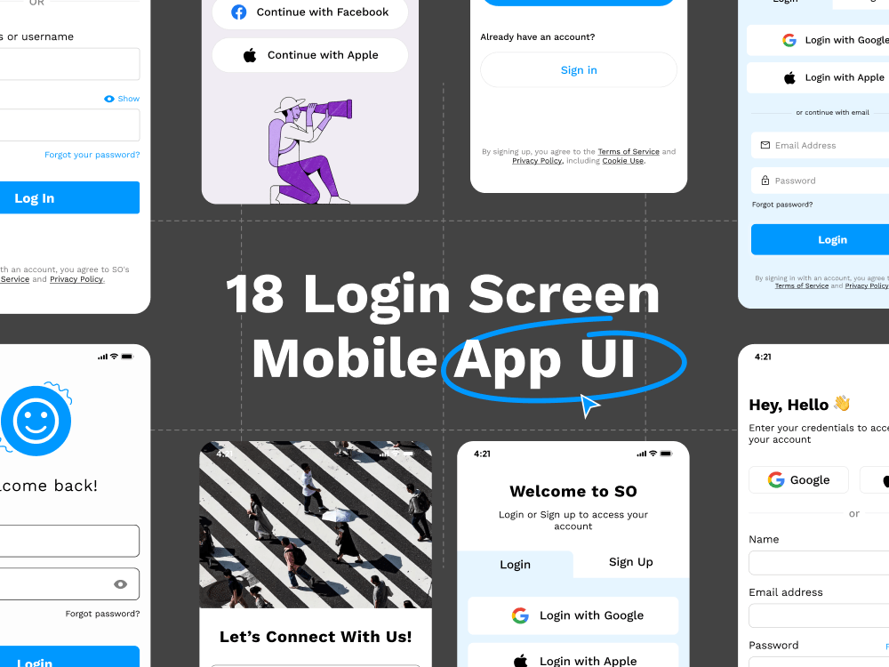 18个app 登录页面UI-UI/UX-到位啦UI