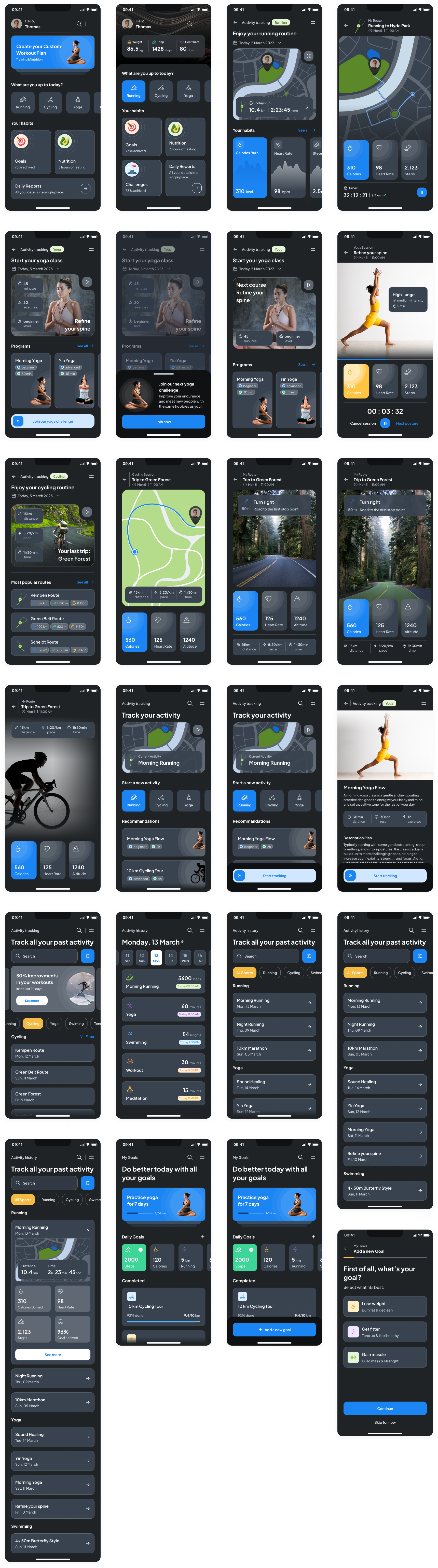 运动健身app ui-UI/UX-到位啦UI