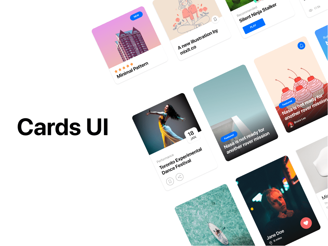 卡片UI组件模板-UI/UX-到位啦UI