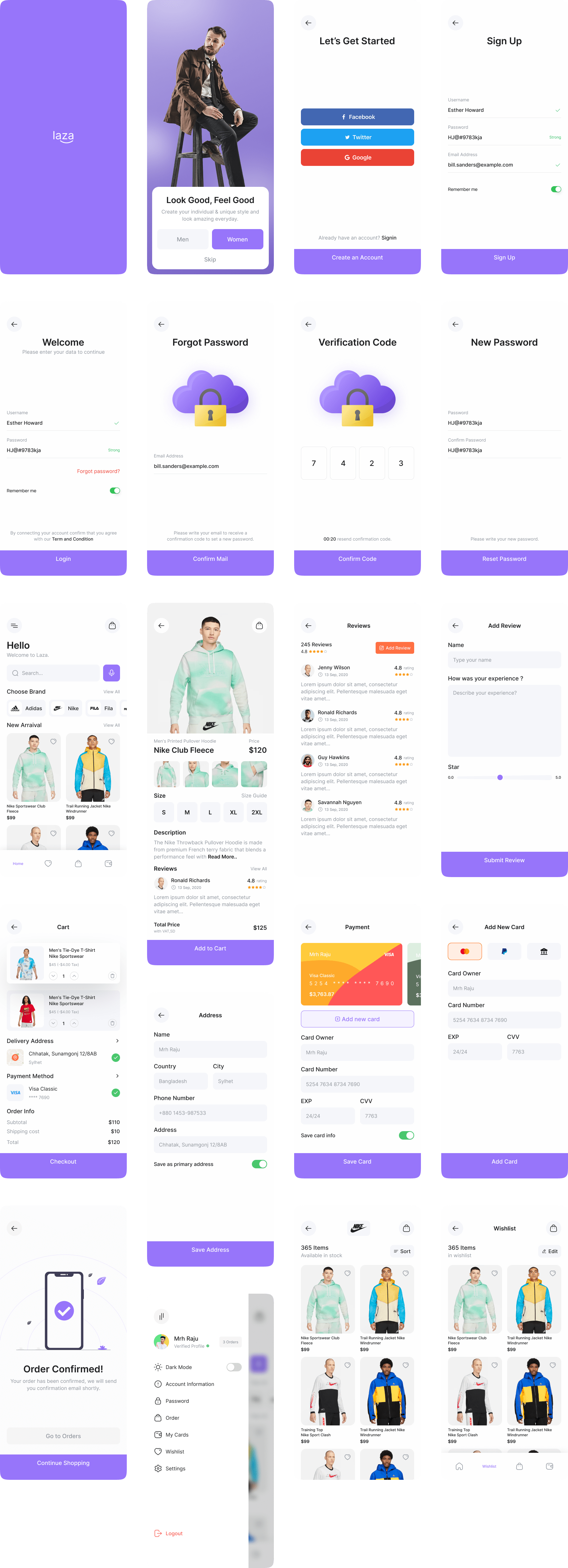 laza电商app ui .fig素材下载-UI/UX-到位啦UI