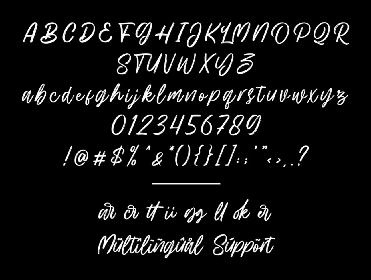 马克笔手写衬线英文艺术字体 Hillbear - Handbrush Script Font .ttf .otf-字体-到位啦UI