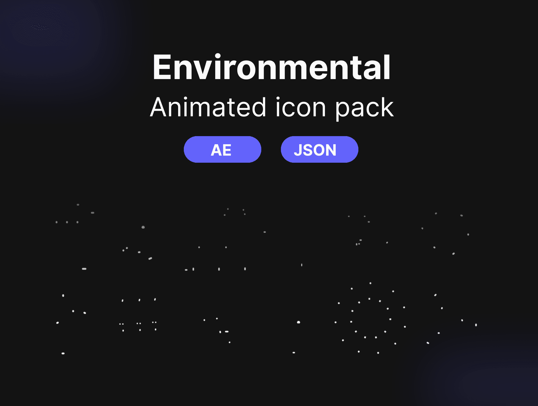 环保主题动画图标设计素材 Environmental Animated Icon AE, html, JSON, svg格式-3D/图标-到位啦UI