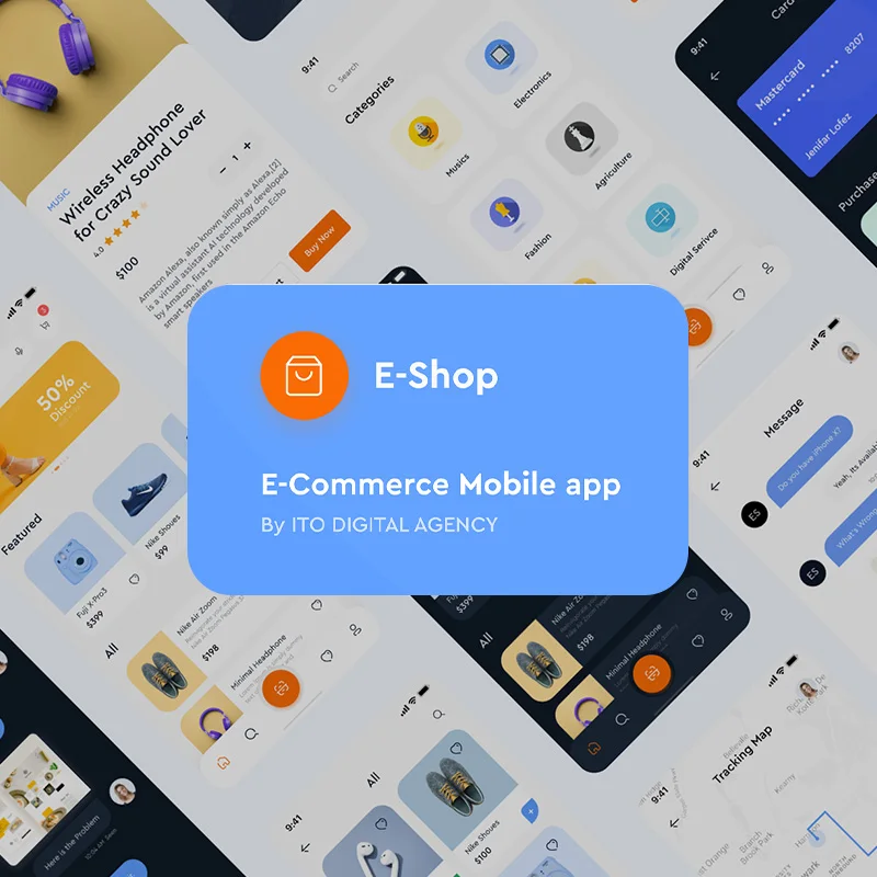 现代电子商务Ui套件25屏 E-Shop - eCommerce Mobile App UI KIT - Figma .figma缩略图到位啦UI