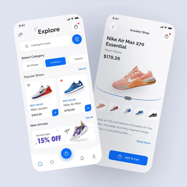 潮流鞋履商店应用UI设计套件 Sneaker Store App Kit .figma