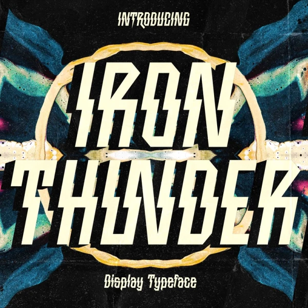 Iron Thunder - 紧凑型雷电英文无衬线显示字体 Iron Thunder - Display Font