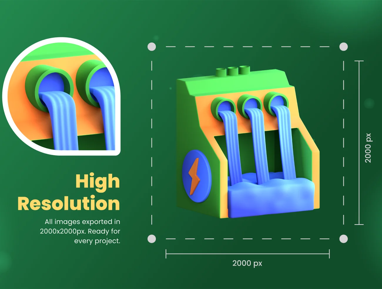 3D能源与环境图标 优质的3D能源与环境图标，适用于网页、应用程序、营销和演示设计 3D Energy and Environment Icons sketch, blender, psd, figma, lunacy格式-3D/图标-到位啦UI