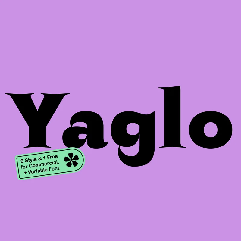 ZT Yaglo可变粗细动感无衬线时尚品牌英文字体 ZT Yaglo缩略图到位啦UI