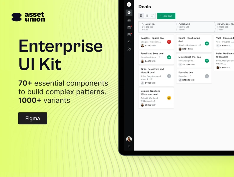 企业UI工具包 Enterprise UI Kit xd, figma格式